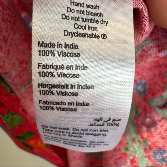 Avenue Floral Multicolor Boho Peasant Tiered Tunic Top Colorful 16 - Picture 9 of 9